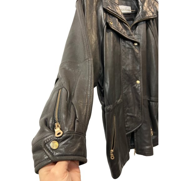 Andrew Marc Additions Leather Coat Brown Parka Jacket - Picture 2 of 11